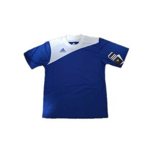 NWT ADIDAS Sereno Jersey Shirt Cobalt Blue White YOUTH Large Uniform Retail